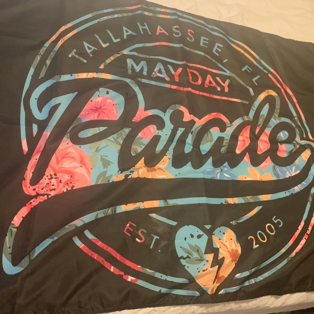 Mayday Parade Floral Flag
